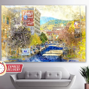 Helena Downtown, Helena Canvas Art, Helena Skyline, Helena Wall Art, Helena Print, Montana Canvas, Helena Poster, Helena Photo, Montana Gift
