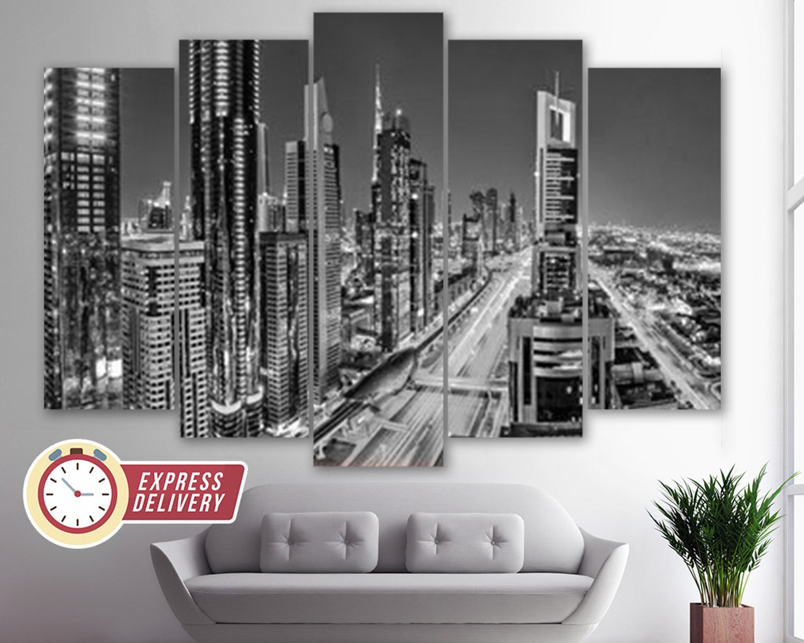 Dubai Wall Art Dubai Skyline Dubai Canvas Print Dubai Etsy