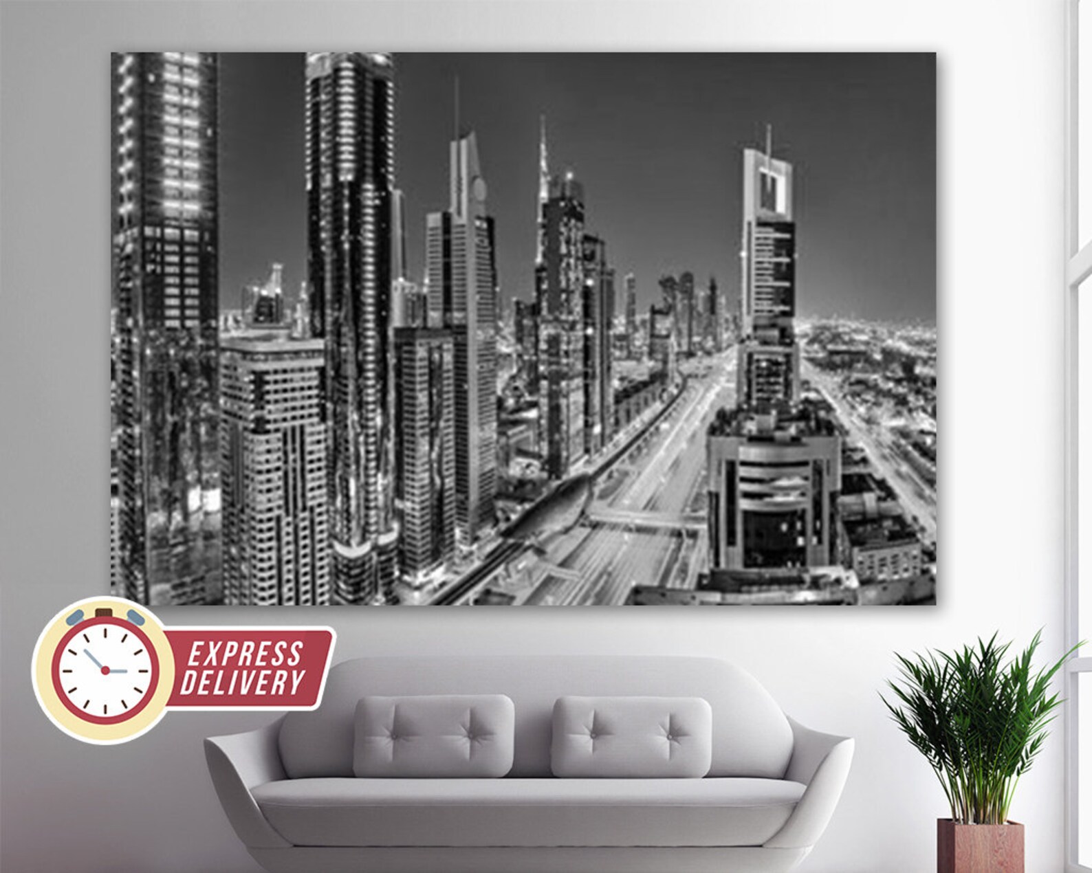 Dubai Wall Art Dubai Skyline Dubai Canvas Print Dubai Etsy