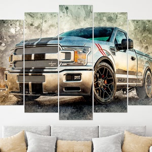 Ford F150 Shelby Truck Canvas Print, Off Road Wall Art, Ford Wall Art, Ford Canvas Art, Ford Poster, Ford Wall Decor, Ford Pickup Canvas