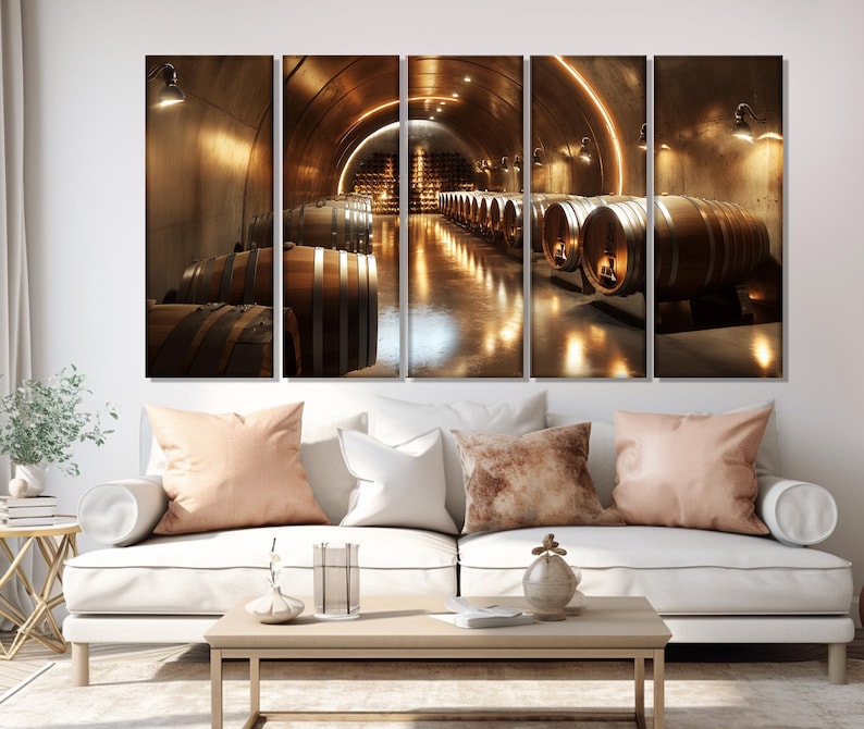 Photo inspiration: Fresh Look at Vintage Californian Wine Cellar Canvas Print Wine Wall Art Retro