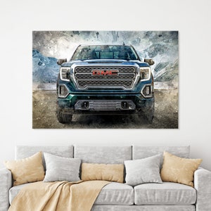 GMC Sierra Truck Canvas Print, Off Road Wall Art, GMC Wall Art, GMC Canvas Art, Gmc Pickup, Gmc Fan Gift image 3