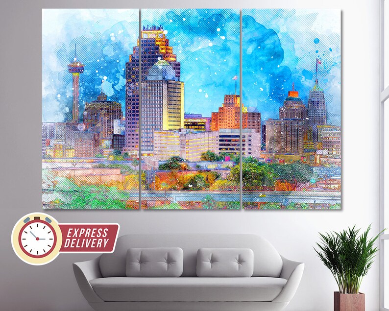 San Antonio Wall Art San Antonio Canvas Art San Antonio Etsy