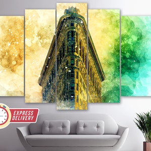 Flatiron Building Manhattan Canvas Art, New York City, Manhattan Paintings, New York Wall Art, New York Photo, New York Gift, New York Decor