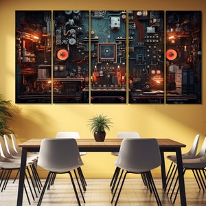 Chip Canvas Print, Motherboard Painting, Circuit Canvas Print, System Administrator Gift, Computer Wall Art, Computer Chip Poster image 6