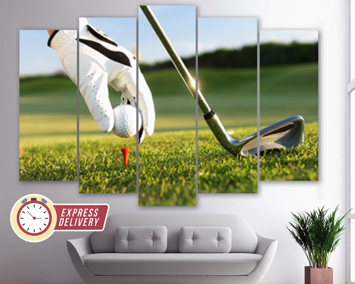 Golf Wall Art Golf Canvas Print Golf Player Gift Golf Etsy Hong Kong