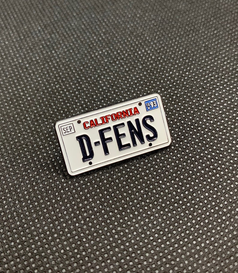 DFENS Falling Down Pin License Plate enamel lapel pin Etsy