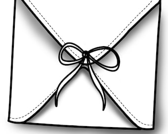 Fabric envelope / Fabric Gift wrap / Gift card holder in x3 Sizes, PDF sewing pattern tutorial.