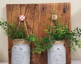 Mason Jar Wall Sconce Pair