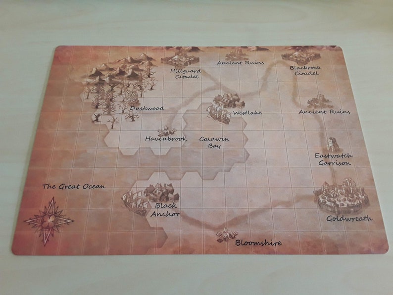 Custom Printed Dry Erase Aluminium Dungeons and Dragon Map Etsy