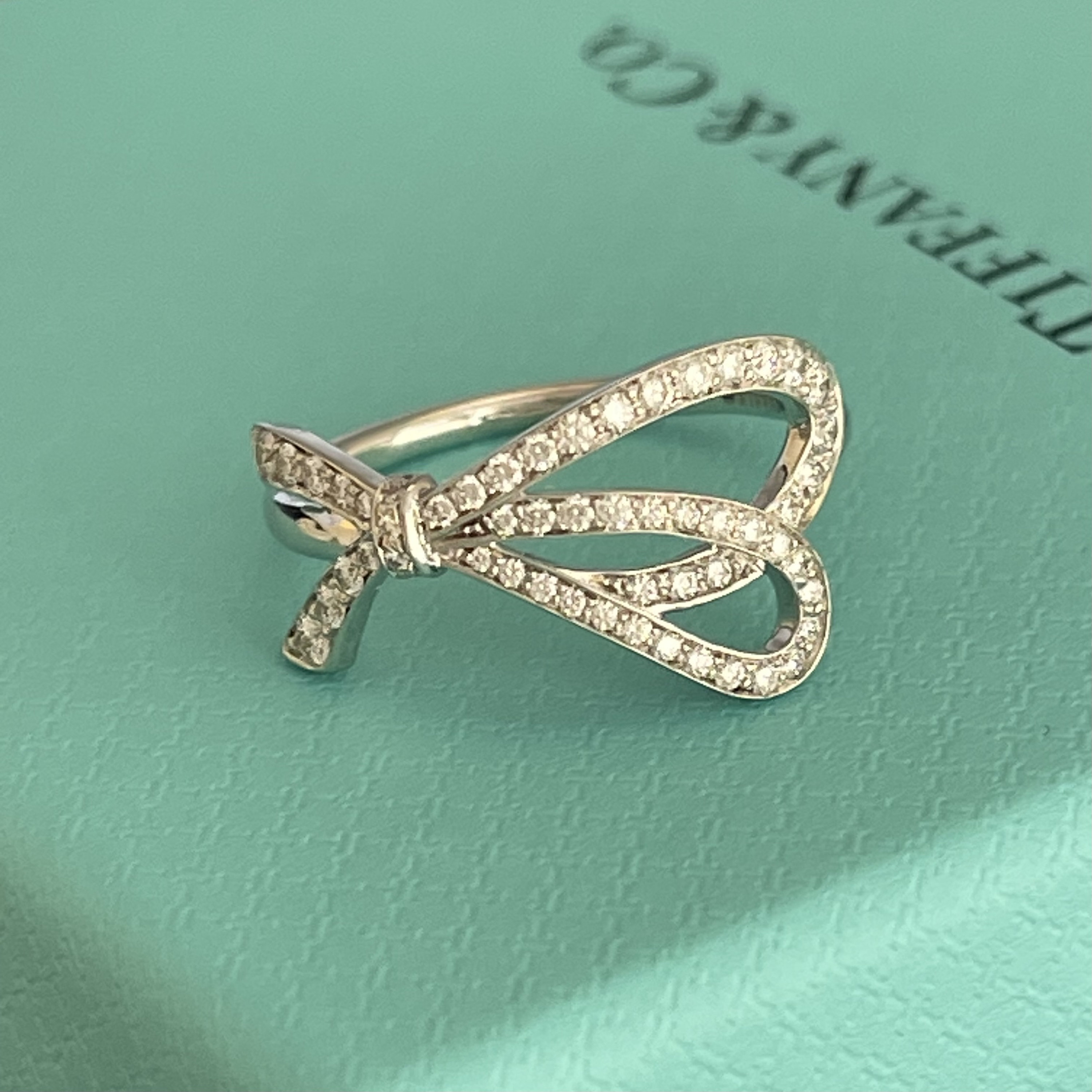 TIFFANY Sterling Silver Bow Ring 4 48045 | FASHIONPHILE