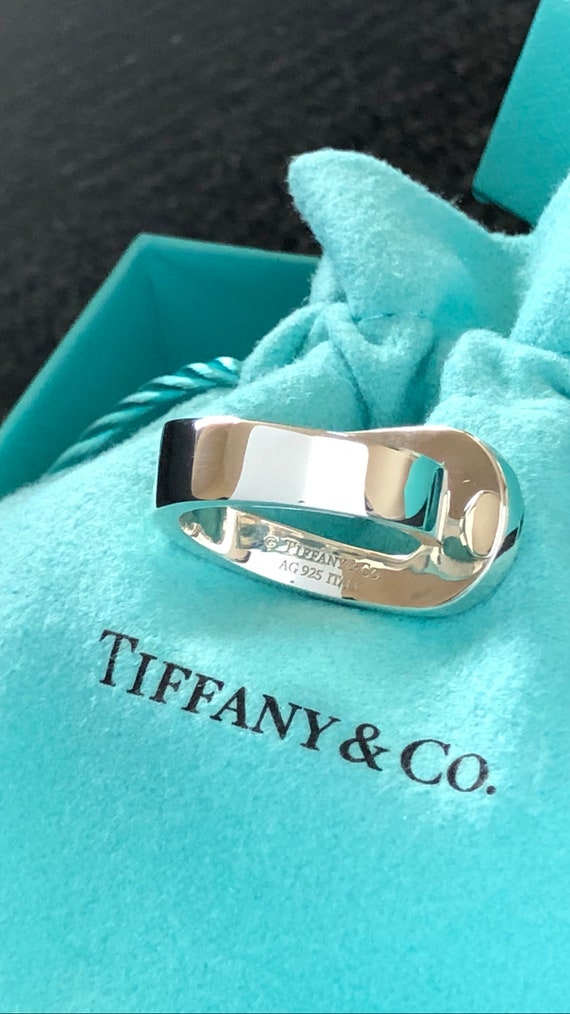 Tiffany & Co. Sterling Silver Geometric Loop Ring - image 3