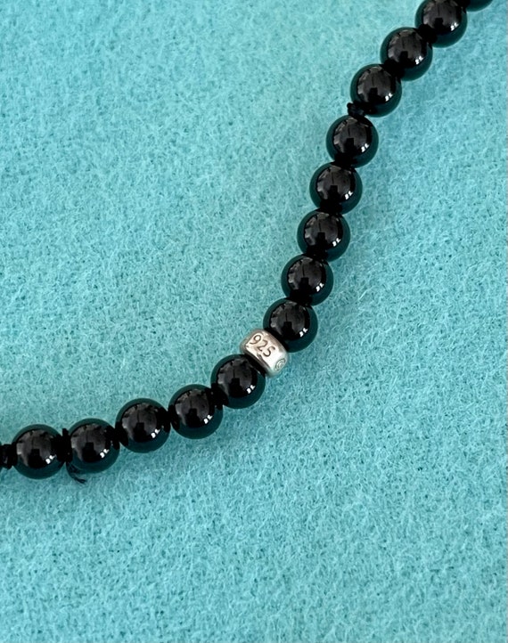 Tiffany & Co  Onyx Pearl Tassel Pendant Necklace - image 6