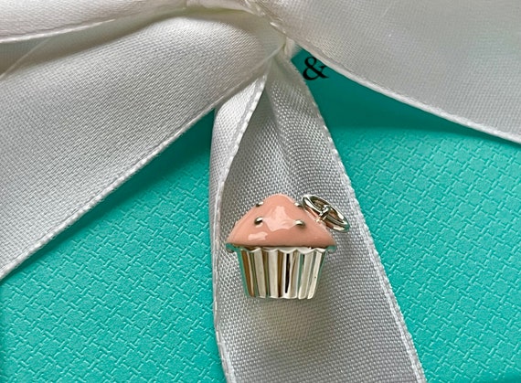 Tiffany & Co. Sterling Silver Pink Enamel Cupcake… - image 4