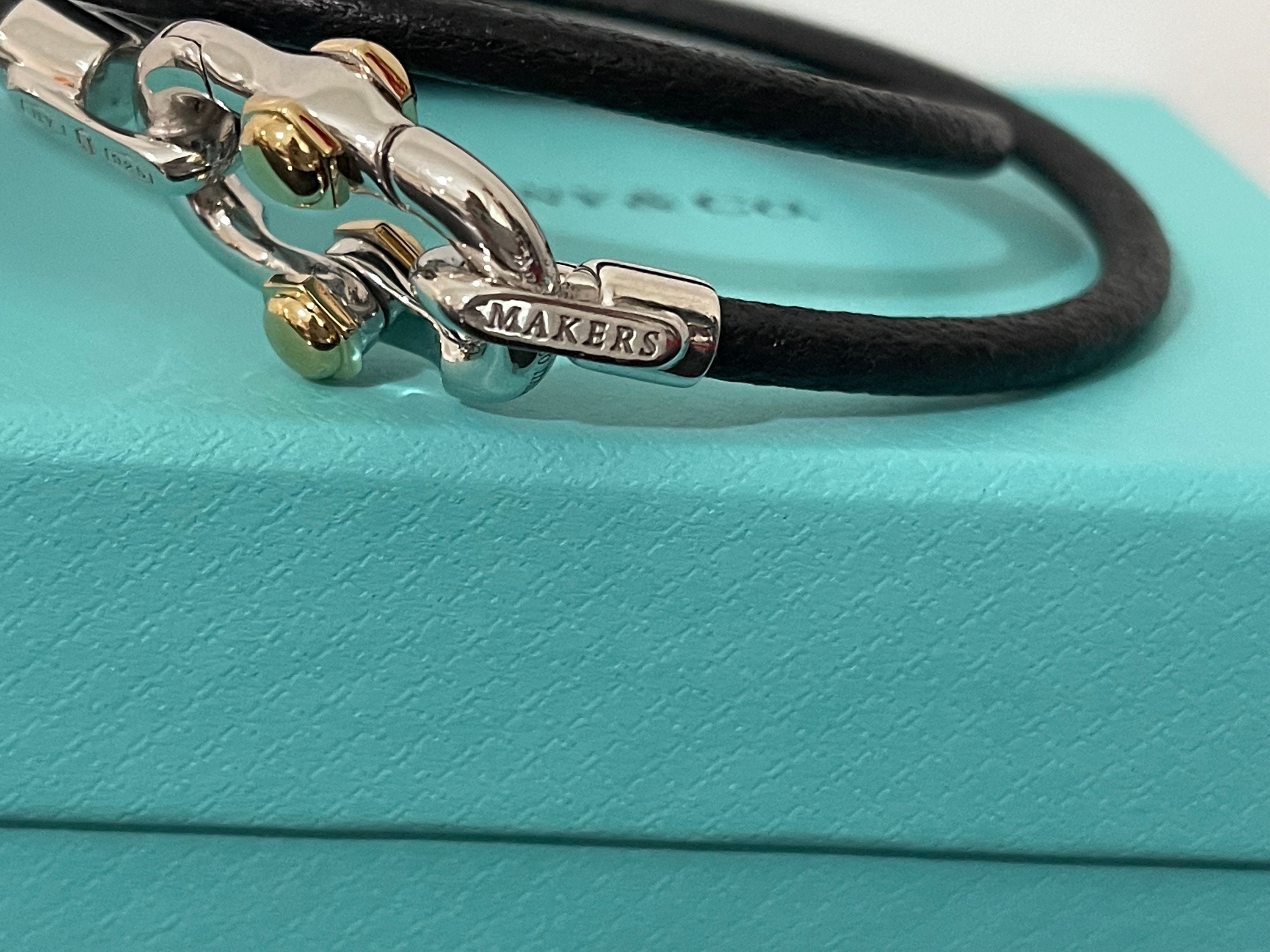 Tiffany & co store men's leather bracelet