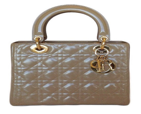 Christian Dior Medium Lady Dior Bag Taupe Certifie