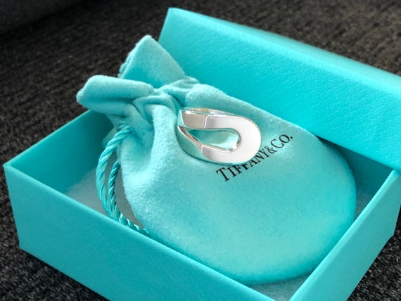 Tiffany & Co. Sterling Silver Geometric Loop Ring - image 2