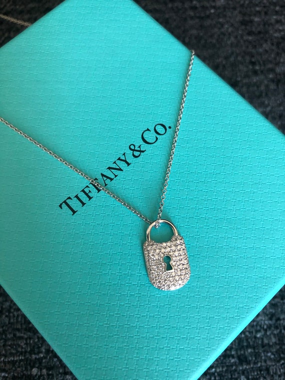 Tiffany & co lock necklace deals