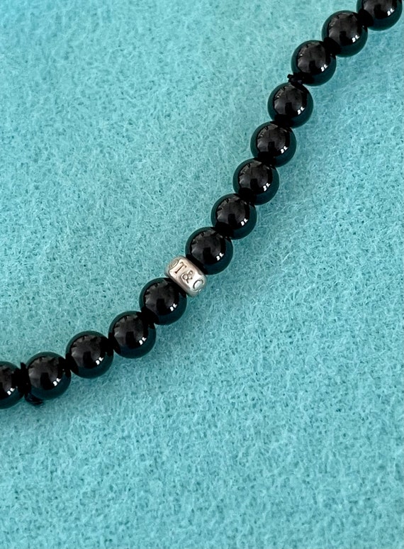 Tiffany & Co  Onyx Pearl Tassel Pendant Necklace - image 7
