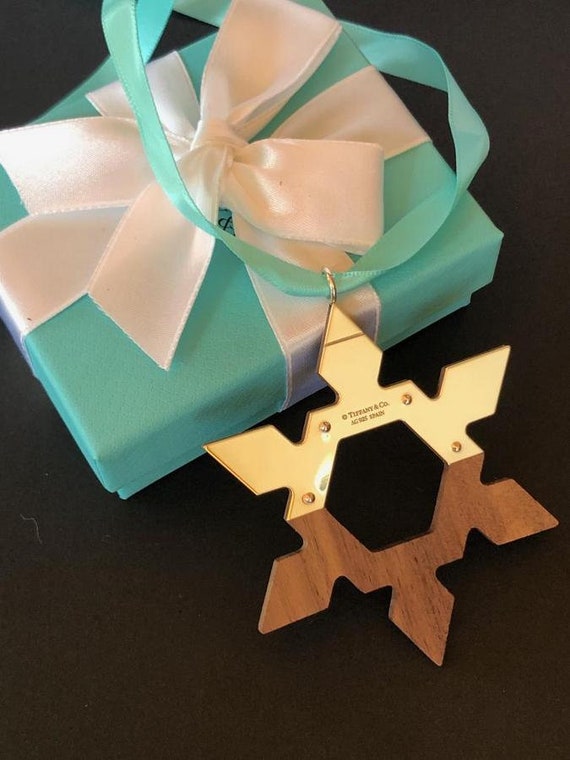 Tiffany & Co. Sterling Silver Walnut Snowflake Ornament - Etsy