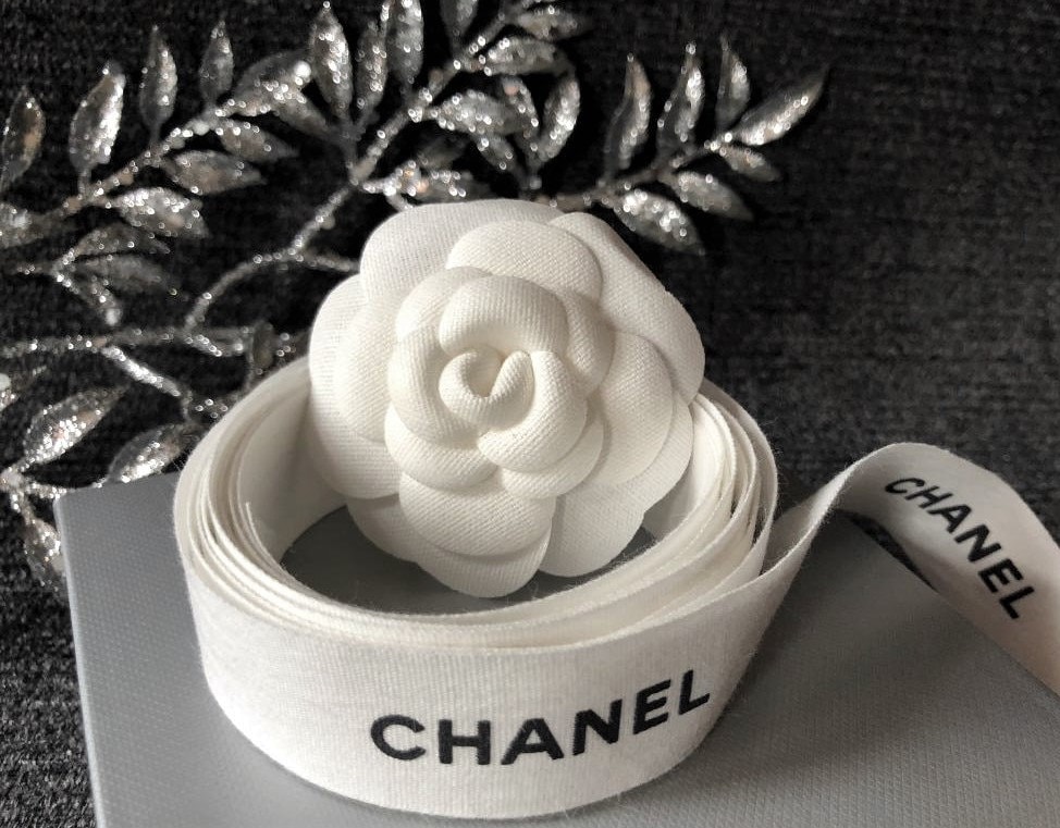Chanel Ribbon 82 Inches With Camellia Flower 