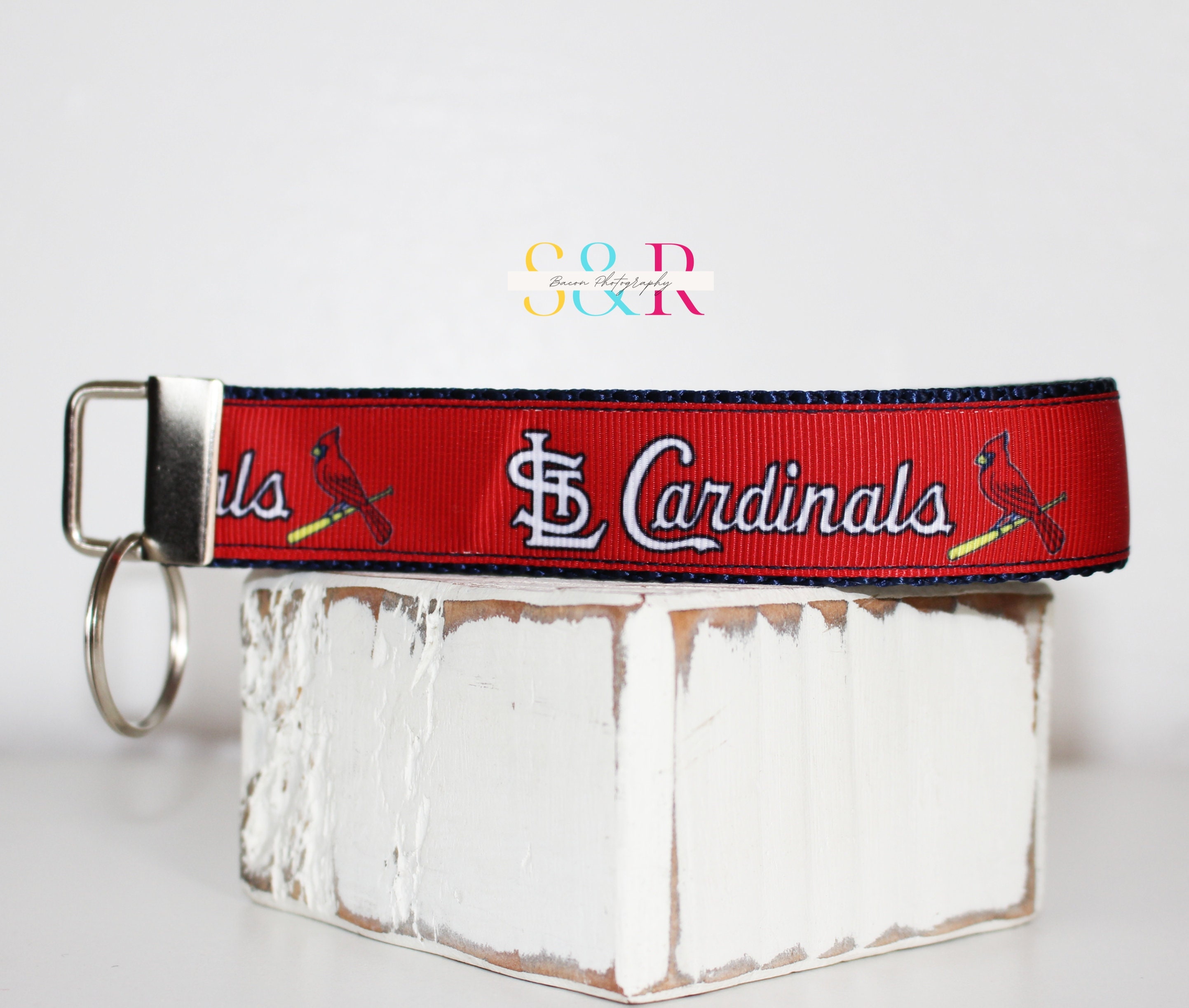 St Louis Cardinals Lanyard Keychain Clip TriColors OMBRE Style with Clip  New MLB Licensed