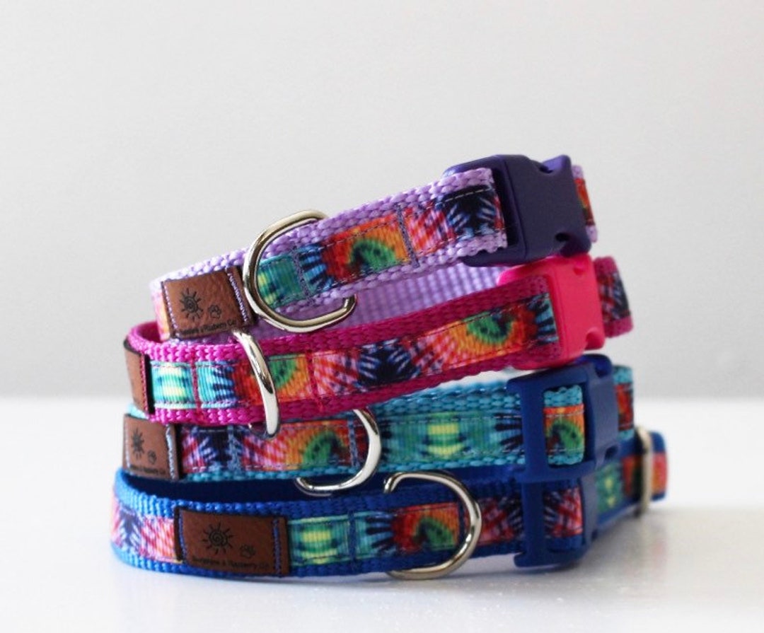 Tie Dye Dog Collar Boy or Girl Dog Collar Handmade Dog Etsy