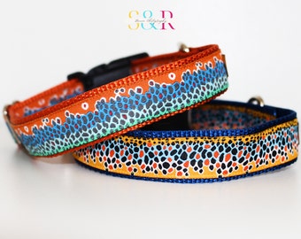 Trout Dog Collar, Fishing Dog Collar, Flyfishing Dog Collar