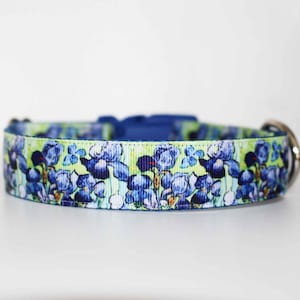 Irises Dog Collar - Summer Dog Collar - Floral Dog Collar - Girl Dog Collar