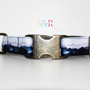 Mountains Dog Collar - Water Color Mountains Dog Collar - Boy Dog Collar - Girl Dog Collar