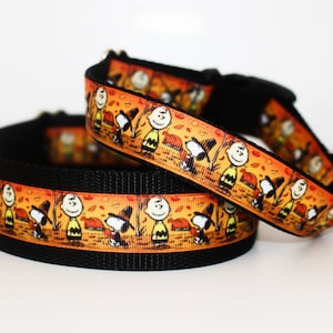 Thanksgiving Dog Collar, Dog & Best Friend Turkey Dinner Collar 1" or 1.5" wide Adjustable Dog Collar