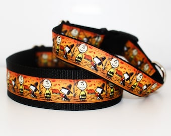 Thanksgiving Dog Collar, Dog & Best Friend Turkey Dinner Collar 1" or 1.5" wide Adjustable Dog Collar