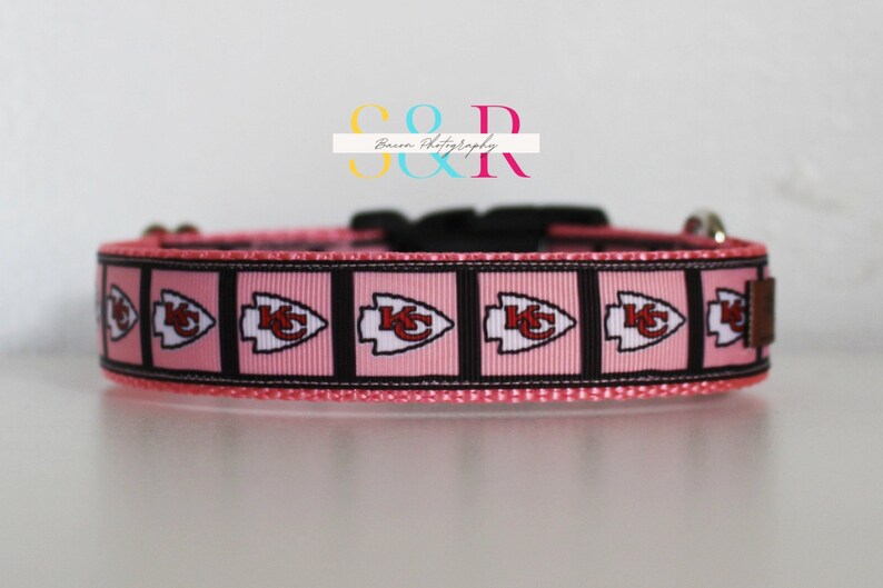 Kansas City Chiefs Dog Collar KC Chiefs Pink Football Dog Etsy