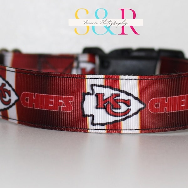 Kansas City Chiefs Dog Collar, KC Chiefs, Football Dog Collar, Boy Dog Collar, Girl Dog Collar