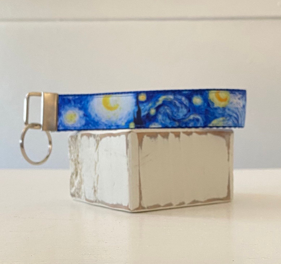 Starry Night Key Wristlet Keyfob Key Fob Key Chain Etsy
