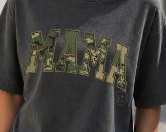 Hunting Mama PNG | Camo Mama PNG | Faux Embroidery Mama PNG | Camouflage Mama Shirt Design | Deer Camp Mama | Hunting Season png