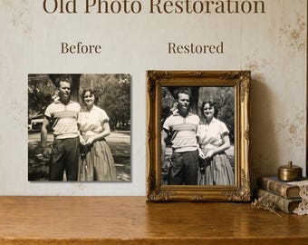 Old Photo Restoration Service: Faded or Damaged Family Photo Repair with Fast 1-3 Day Turnaround Time