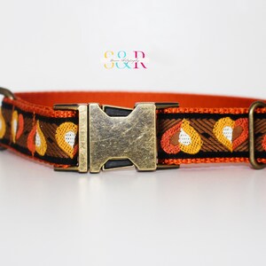 Autumn Dog Collar - Fall Dog Collar - Love Hearts Dog Collar - Boy Dog Collar - Girl Dog Collar