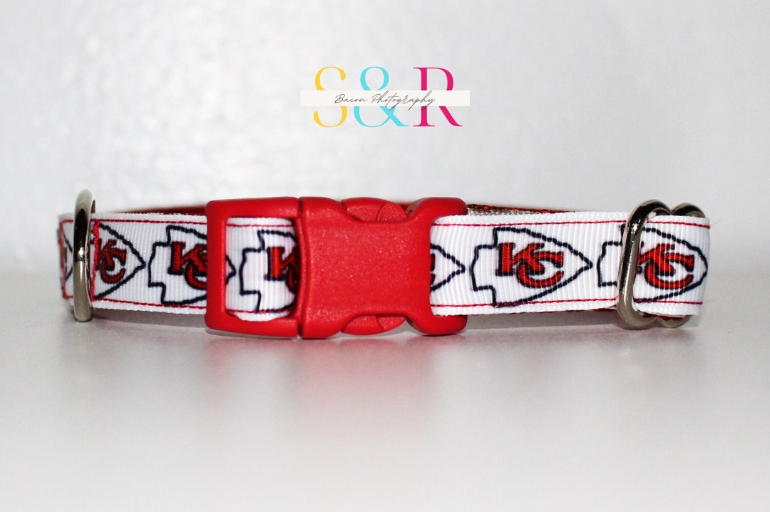 Kansas City Chiefs Dog Collar, KC Chiefs, Chiefs Small Dog Collar, 5/8