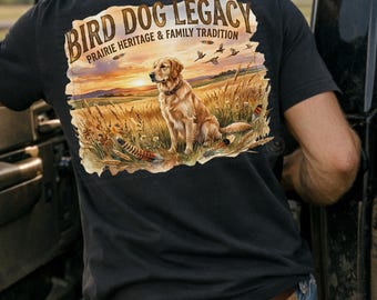 Golden Retriever Bird Dog Legacy PNG | Hunting Dog Sublimation Design | Prairie Heritage & Family Tradition | Upland Hunting Shirt Graphic