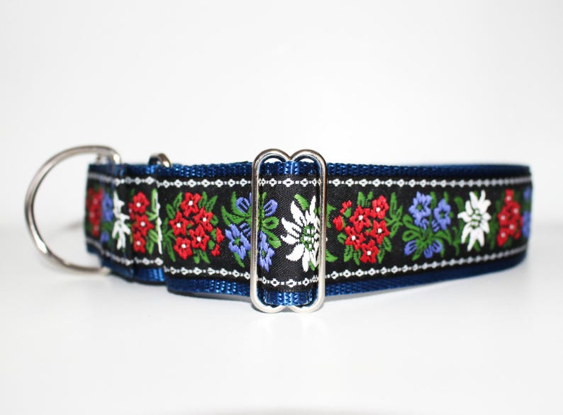 2" Wide Edelweiss Martingale Dog Collar, Swiss Dog Collar, Bernese Mountain Dog Collar, St Bernard Dog Collar, Sennehund image 7