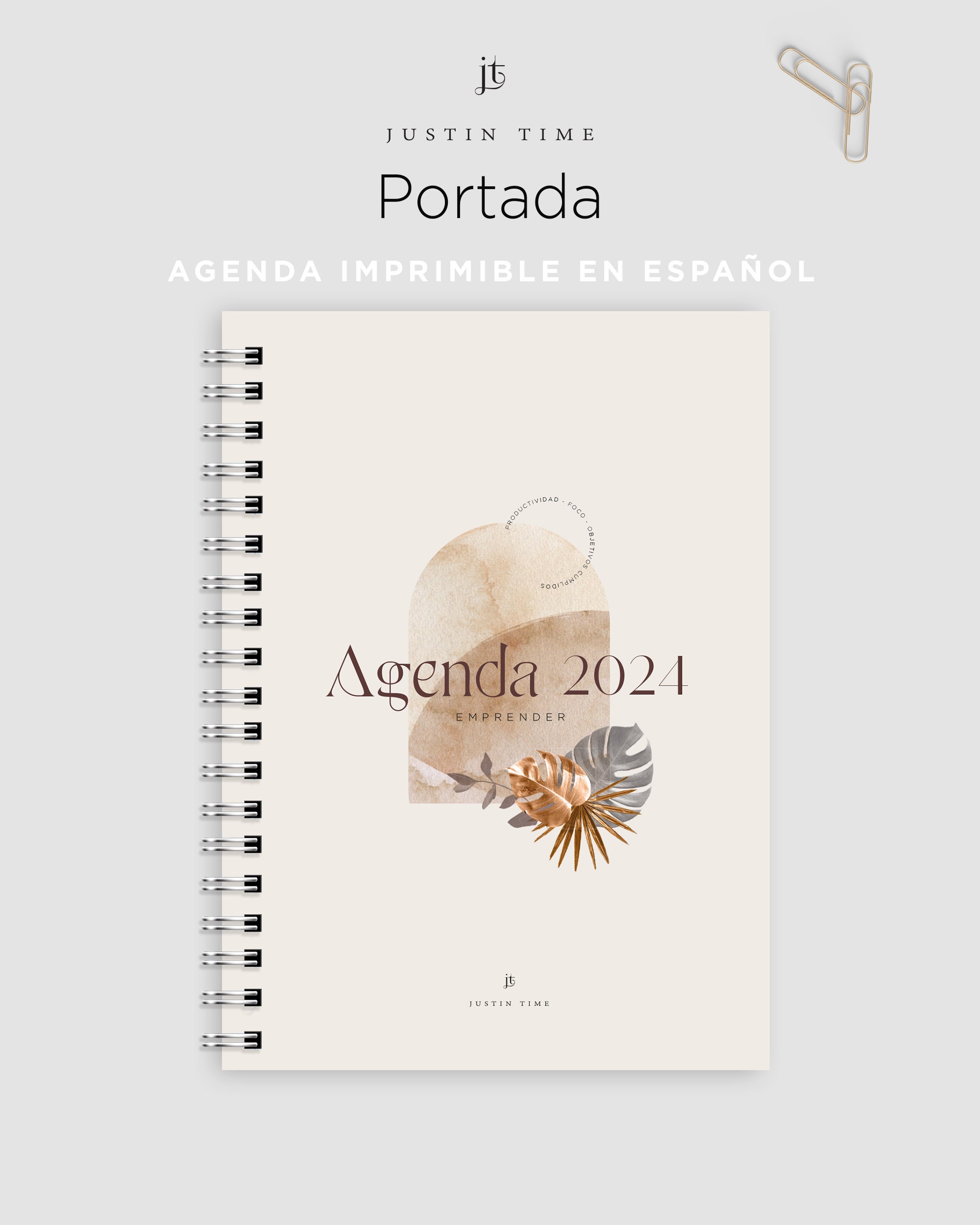 Agenda para emprendedores en 2024 1 día por hoja PDF digital imprimible ...