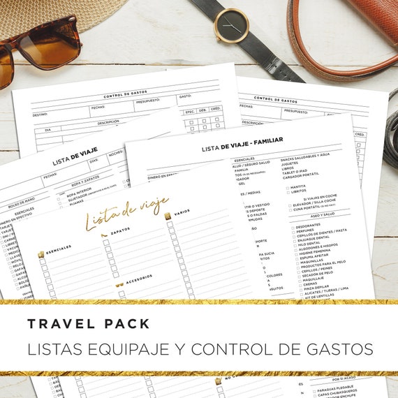 Travel Planner Español Lista De Viaje Imprimible Maleta | Etsy Hong Kong