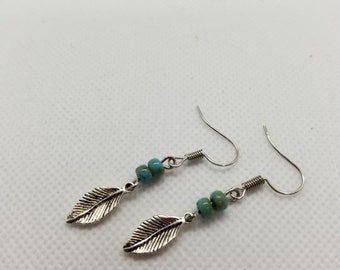 Boucles d’oreilles pendantes, Boucles d’oreilles Drop, Boucles d’oreilles en argent, Boucles d’oreilles en plumes, Boucles d’oreilles de style Boho, Cadeau pour elle, Boucles d’oreilles pour femmes, Bijoux pour femmes