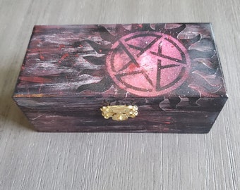Supernatural Wooden Box | Supernatural Jewelry Box | Supernatural keepsake storage box | Memory Box | Fallen Tooth box | Trinket Box