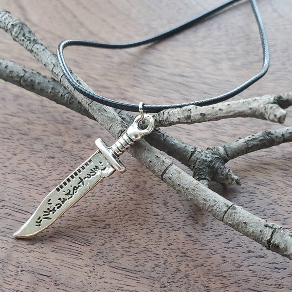 Supernatural Necklace, Ancient Demon Killing Knife of the Kurds, Ruby's Blade Dagger, Vintage Retro Pendant, Dean, Sam, Castiel, Rowena.