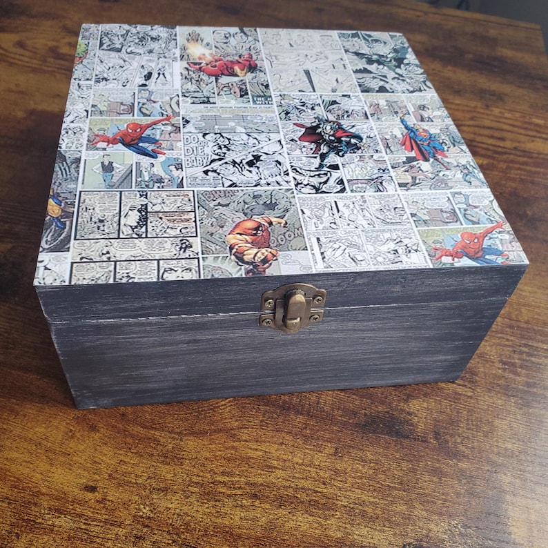 Handmade DC Comics Wood Storage Box, Superhero Decor - Etsy