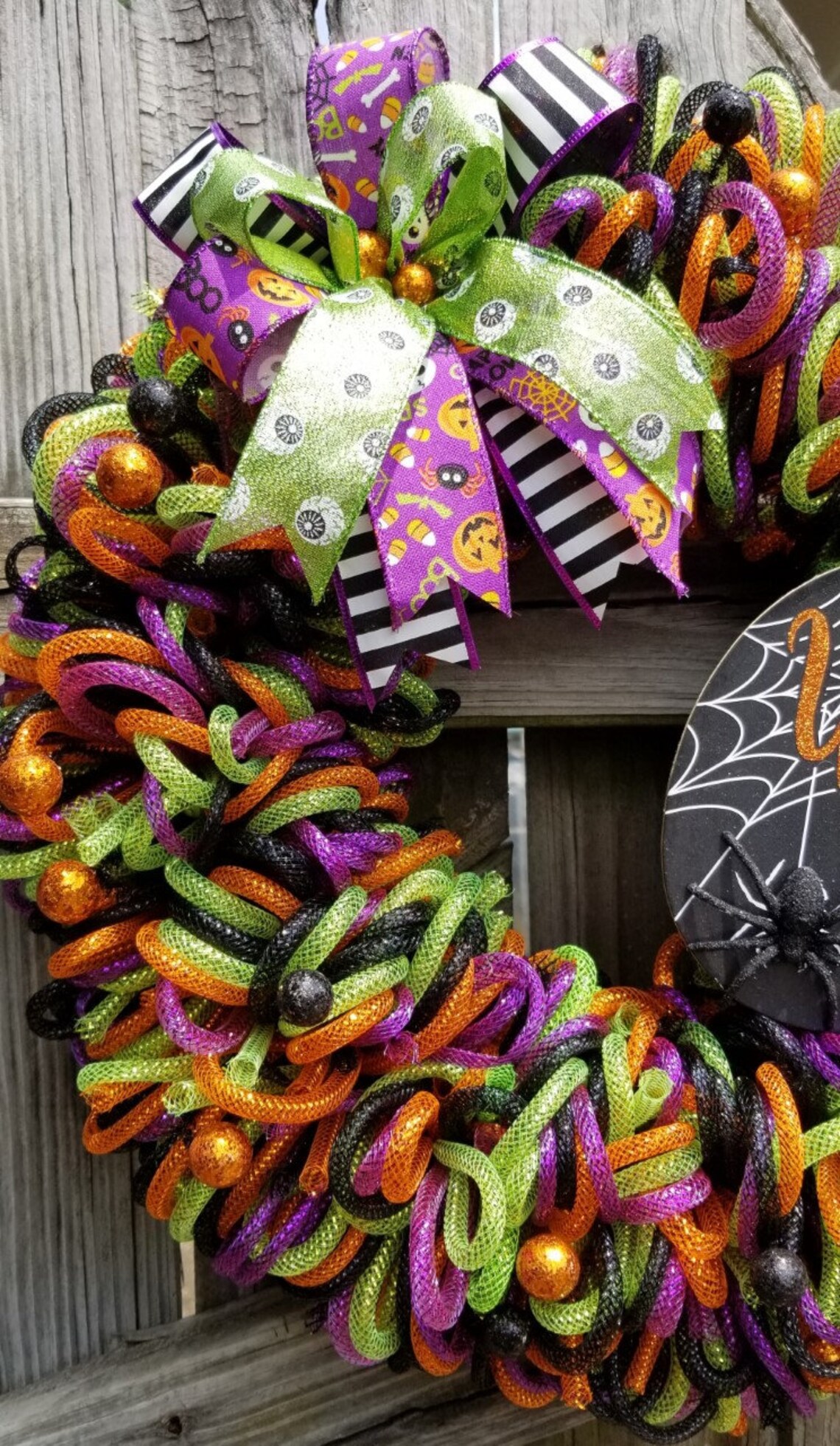 Halloween Deco Mesh Tubing Wreath to Our  Wreath Etsy