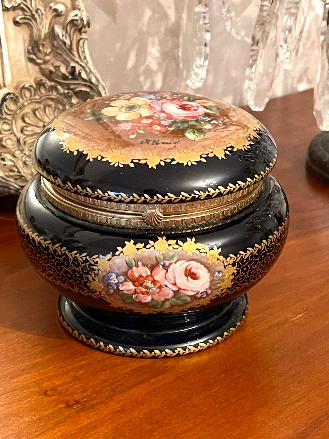 Wonderful Candy Box in French Blue Porcelain. Sevres Porcelain