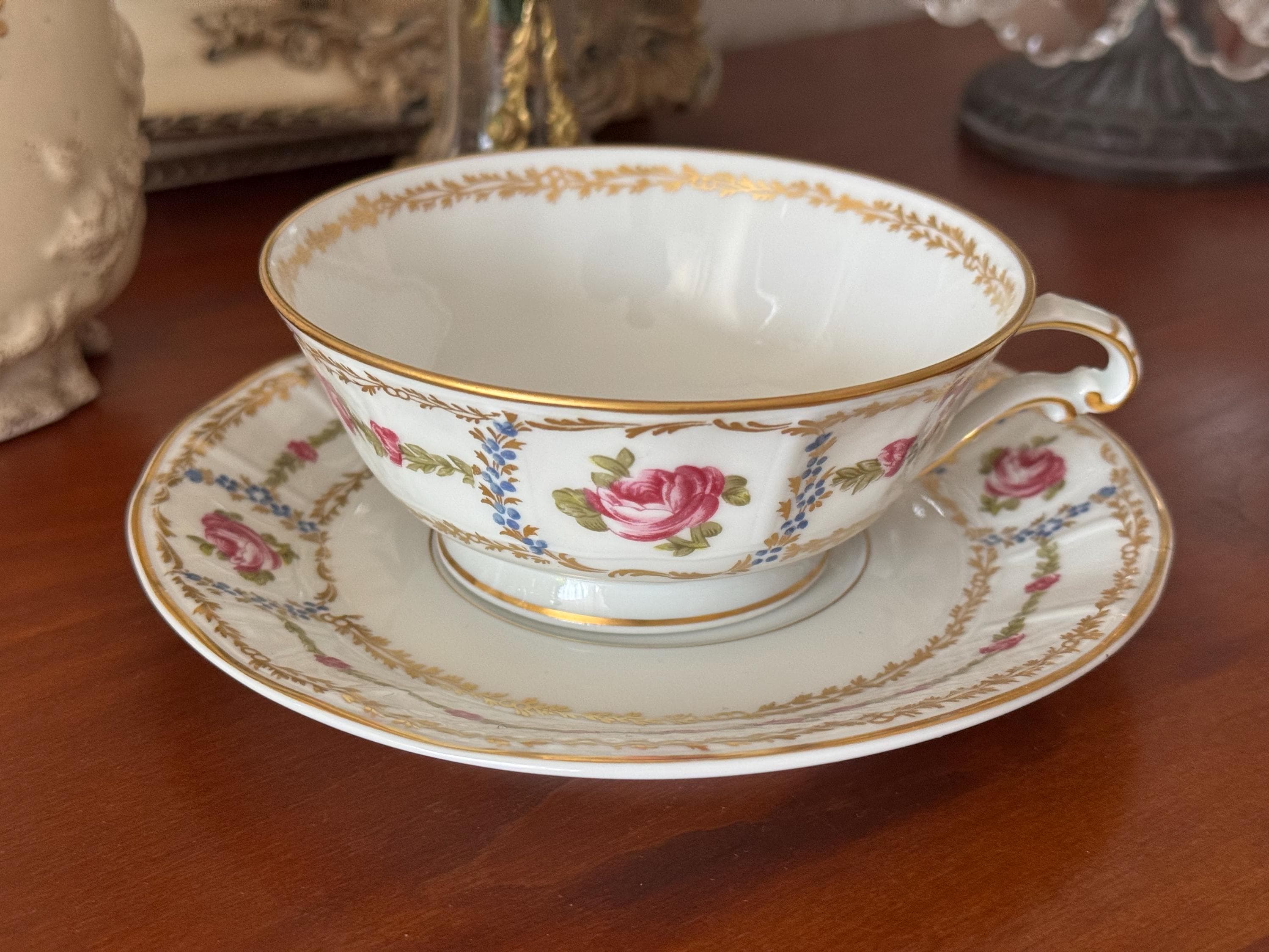 Bernardaud & C Limoges – Cup and Saucer “rose De Limoges” Fine